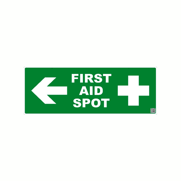 Direction SIGN (left) to First Aid point