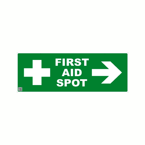 Direction SIGN (right) to First Aid point